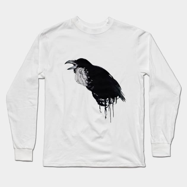 The crow Long Sleeve T-Shirt by Aellioth